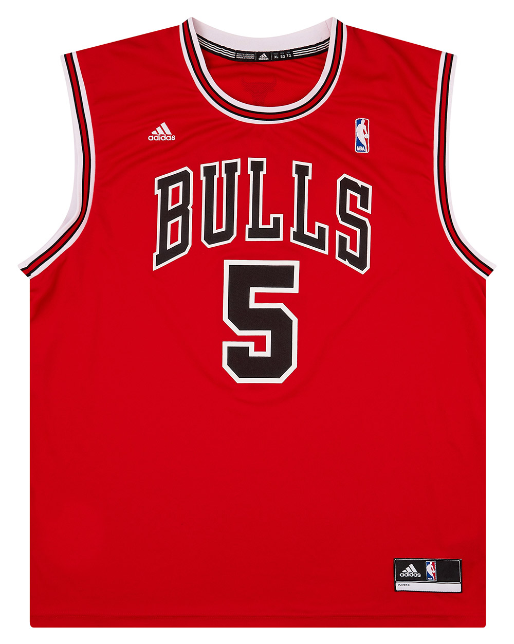 2010-14 Chicago Bulls Boozer #5 adidas Away Jersey (Excellent) XL