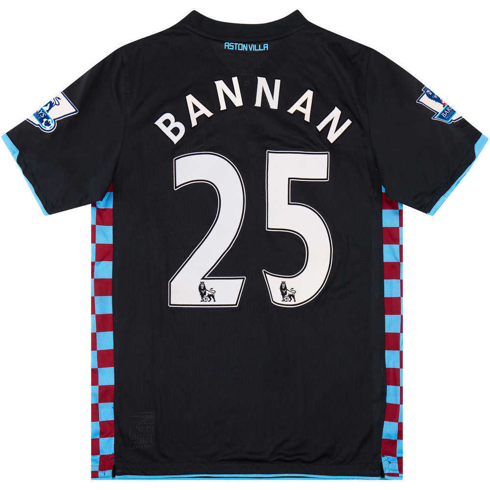 2010-11 Aston Villa Match Worn Away Shirt Bannan #25 (v Man City)