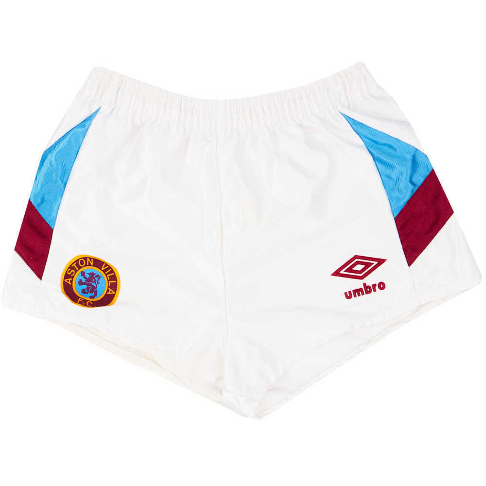 1990-92 Aston Villa Home Shorts (Excellent) XS