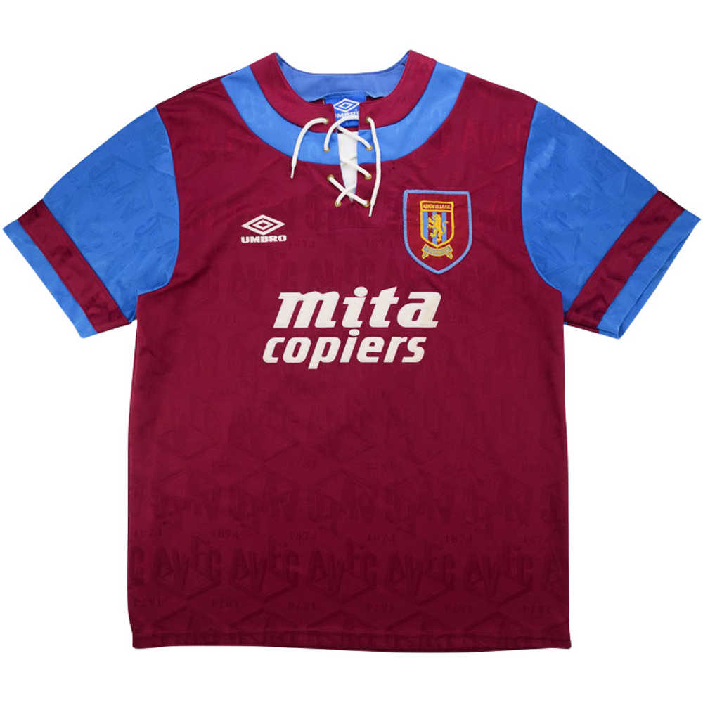 1992-93 Aston Villa Home Shirt (Excellent) XL