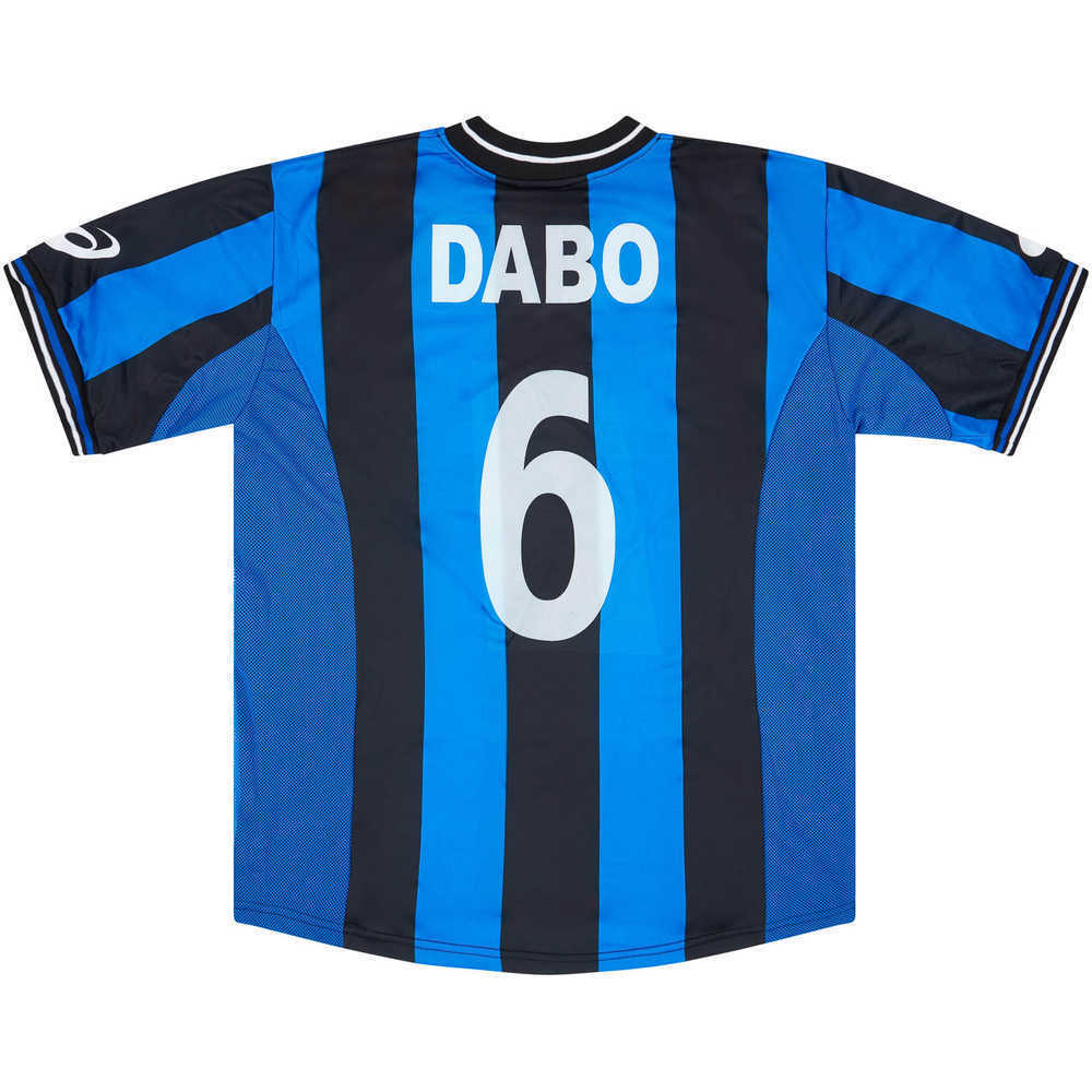 2002-03 Atalanta Match Worn Home Shirt Dabo #6 (v Udinese)