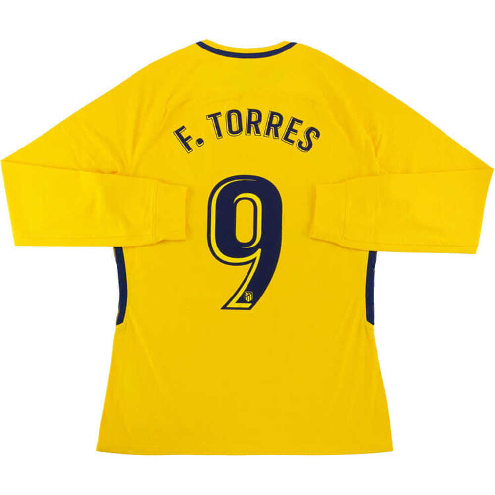2017-18 Atletico Madrid Player Issue Away L/S Shirt F.Torres #9 *w/Tags*