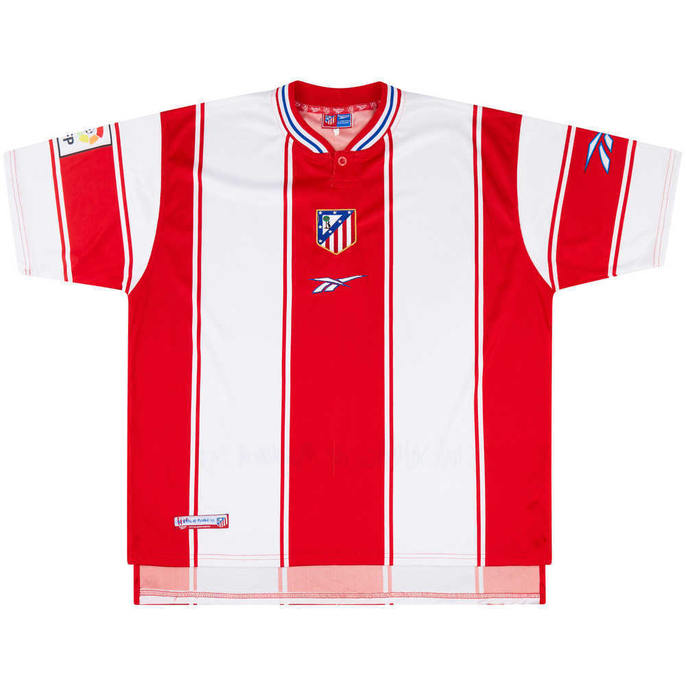 1999-00 Atletico Madrid Home Shirt (Excellent) XXL