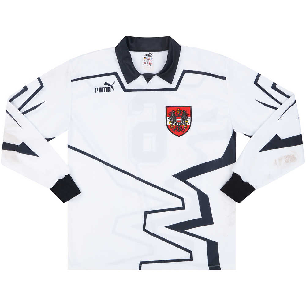 1993 Austria Match Worn Home L/S Shirt #6 (Reinmayr) v Sweden
