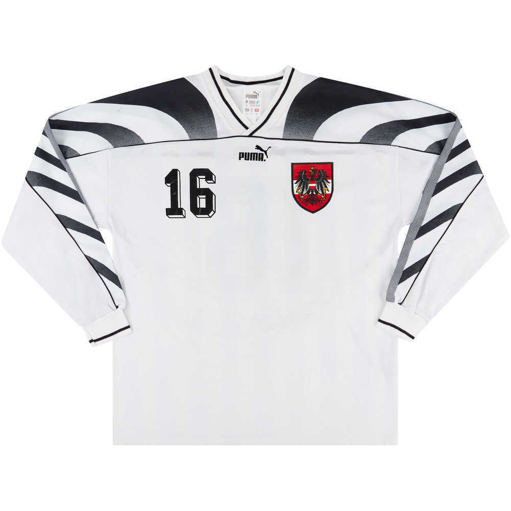 1995 Austria Match Issue Home L/S Shirt #16