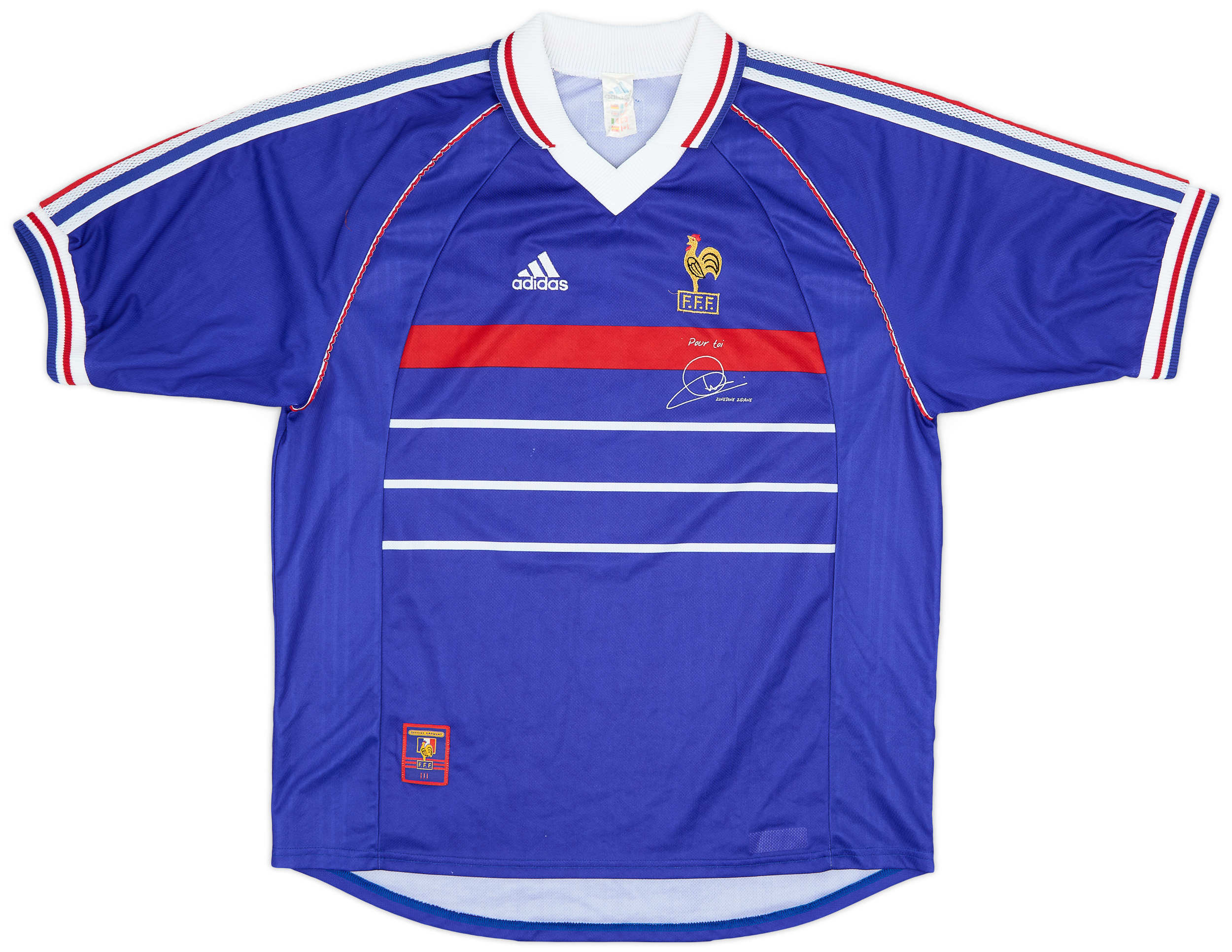 1998-00 France 'Pour Toi Zinedine Zidane' Home Shirt - 8/10 - ()