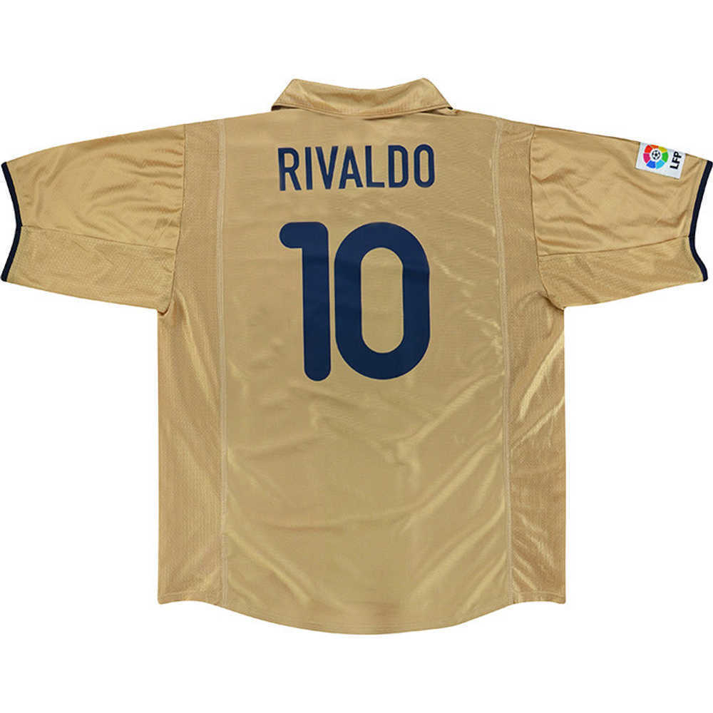 2001-03 Barcelona Away Shirt Rivaldo #10 (Very Good) L