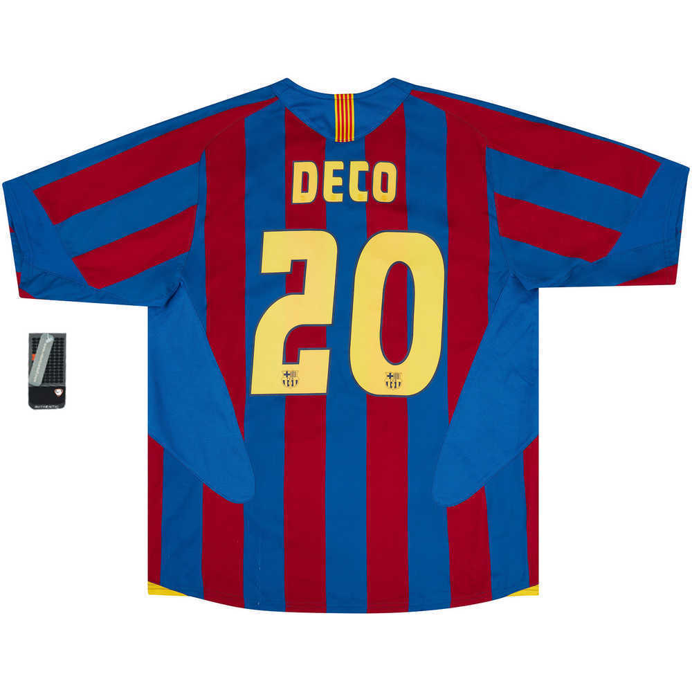 2005-06 Barcelona Home Shirt Deco #20 *w/Tags* L