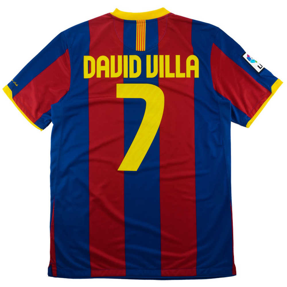 2010-11 Barcelona Home Shirt David Villa #7 (Excellent) M