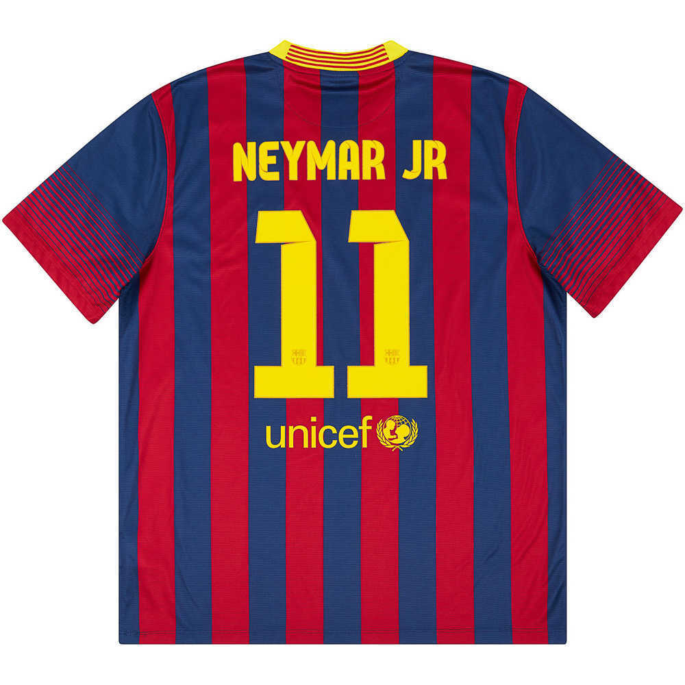 2013-14 Barcelona Home Shirt Neymar Jr #11 (Excellent) M