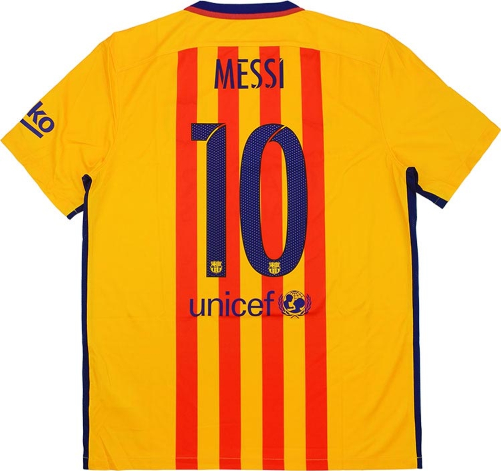 2015-16 Barcelona Away Shirt Messi #10 (Excellent) XL