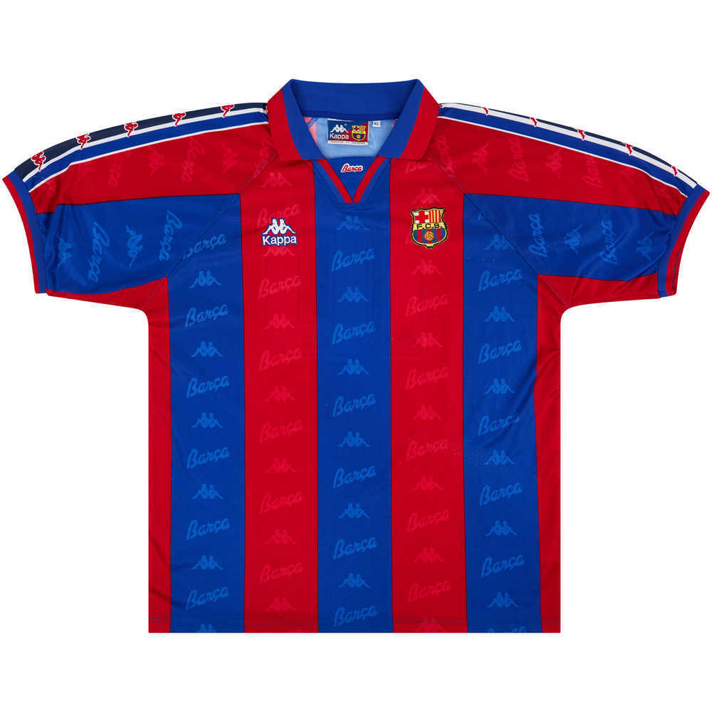 1995-97 Barcelona Home Shirt #10 (Hagi) (Excellent) XL