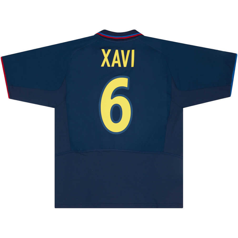 2002-03 Barcelona Away Shirt Xavi #6 (Excellent) M