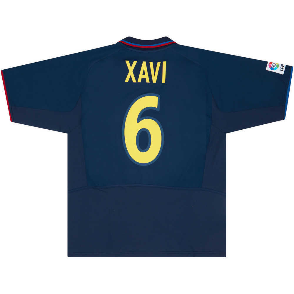 2002-03 Barcelona Away Shirt Xavi #6 (Very Good) XL