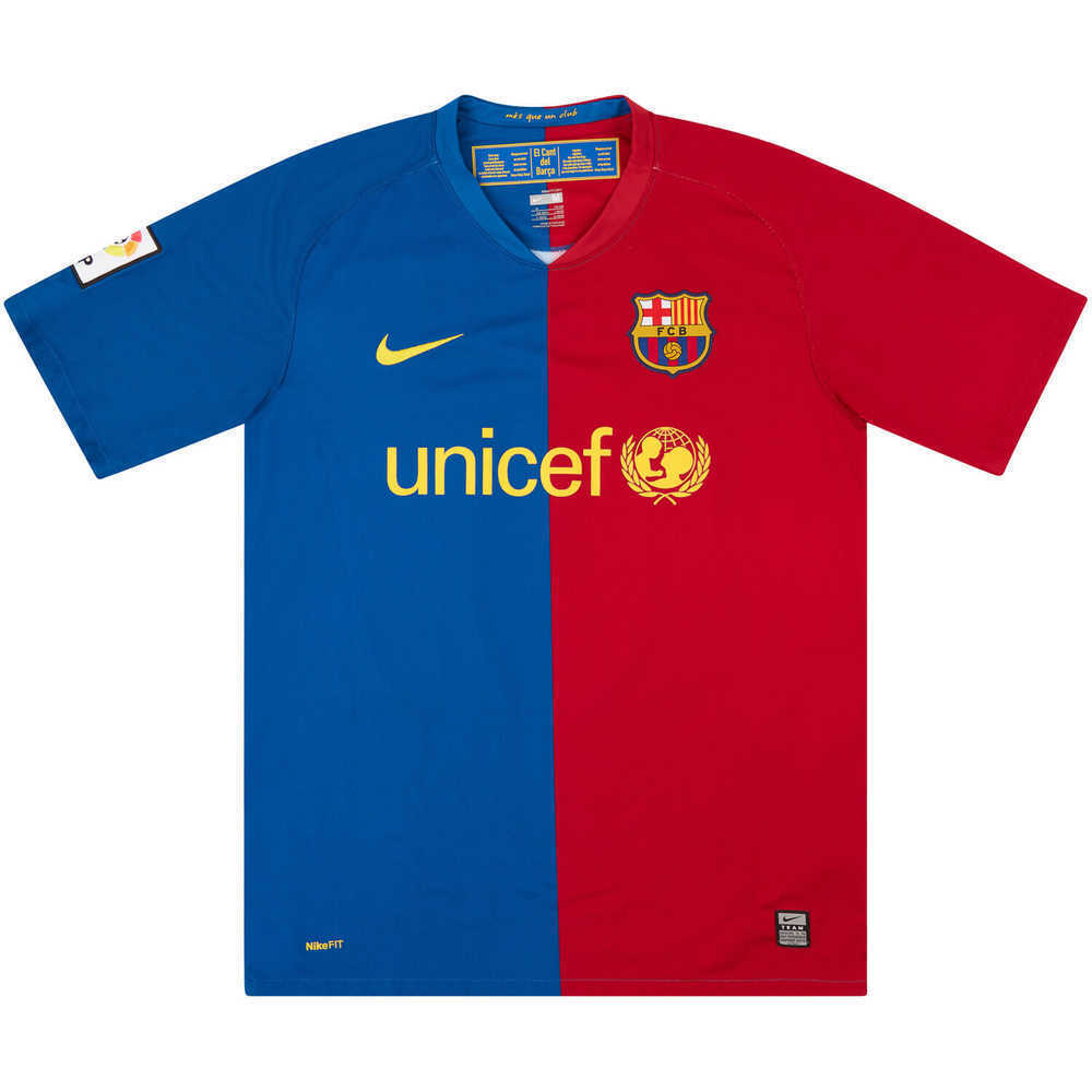 2008-09 Barcelona Home Shirt (Good) L