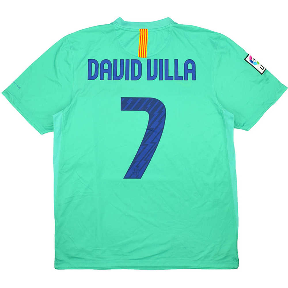 2010-11 Barcelona Away Shirt David Villa #7 (Excellent) S