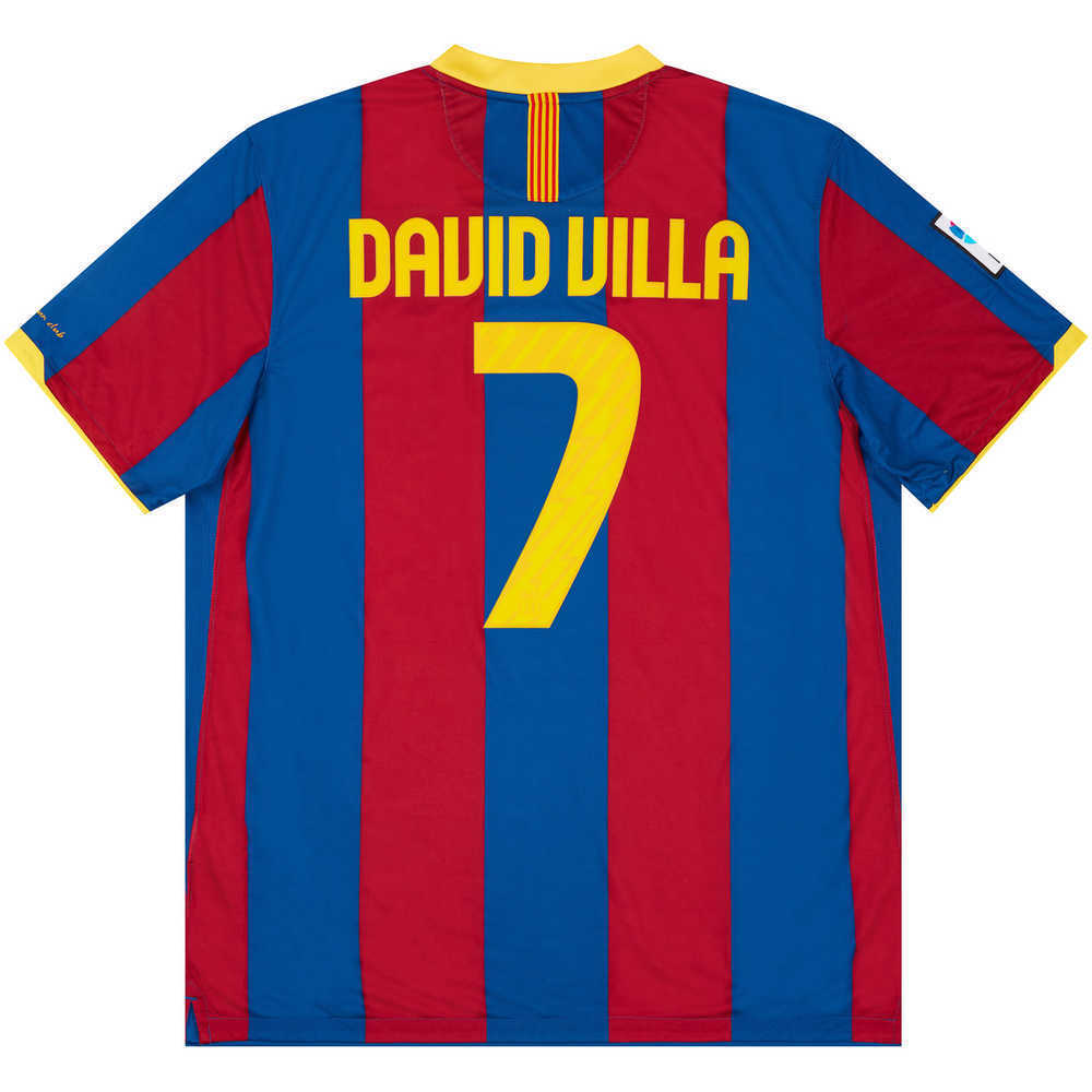 2010-11 Barcelona Home Shirt David Villa #7 (Very Good) M