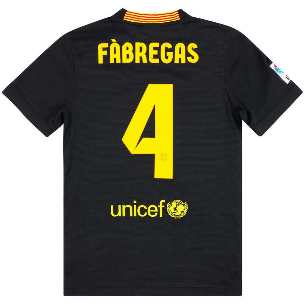 2013-14 Barcelona Third Shirt Fàbregas #4 (Very Good) S