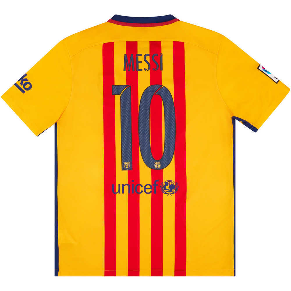 2015-16 Barcelona Away Shirt Messi #10 *w/Tags* XL
