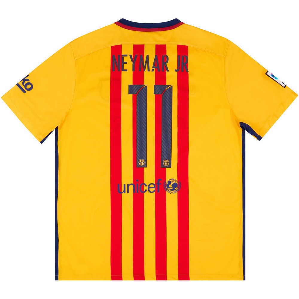 2015-16 Barcelona Away Shirt Neymar Jr #11 *w/Tags* XL