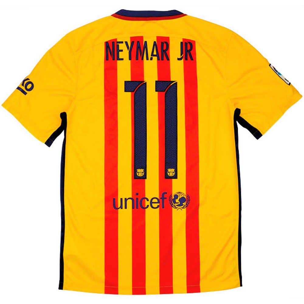 2015-16 Barcelona Away Shirt Neymar Jr #11 (Excellent) S