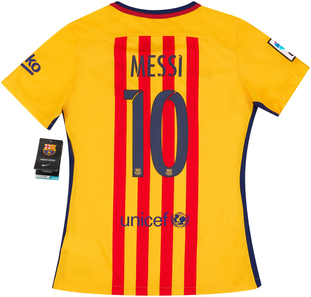 2015-16 Barcelona Away Shirt Messi #10 *w/Tags* Womens (M)