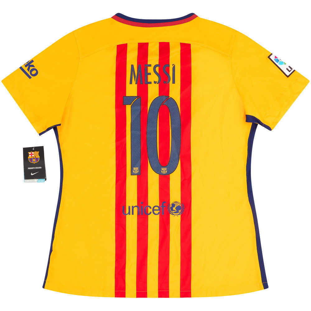 2015-16 Barcelona Away Shirt Messi #10 *w/Tags* Women's (XL)