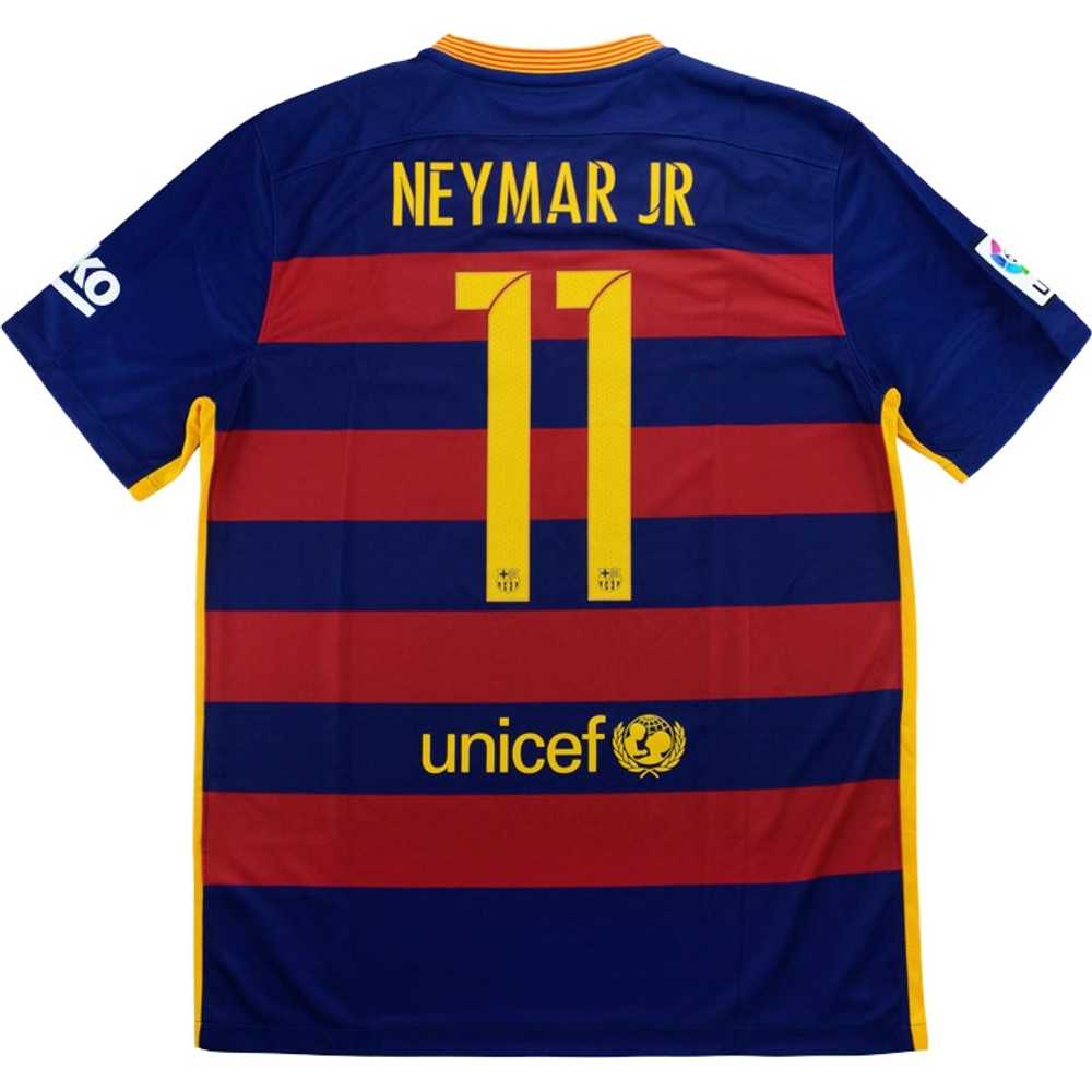 2015-16 Barcelona Home Shirt Neymar Jr #11 (Excellent) S