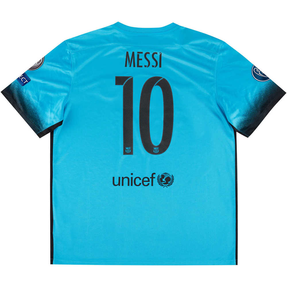 2015-16 Barcelona Third CL Shirt Messi #10 *w/Tags* XL