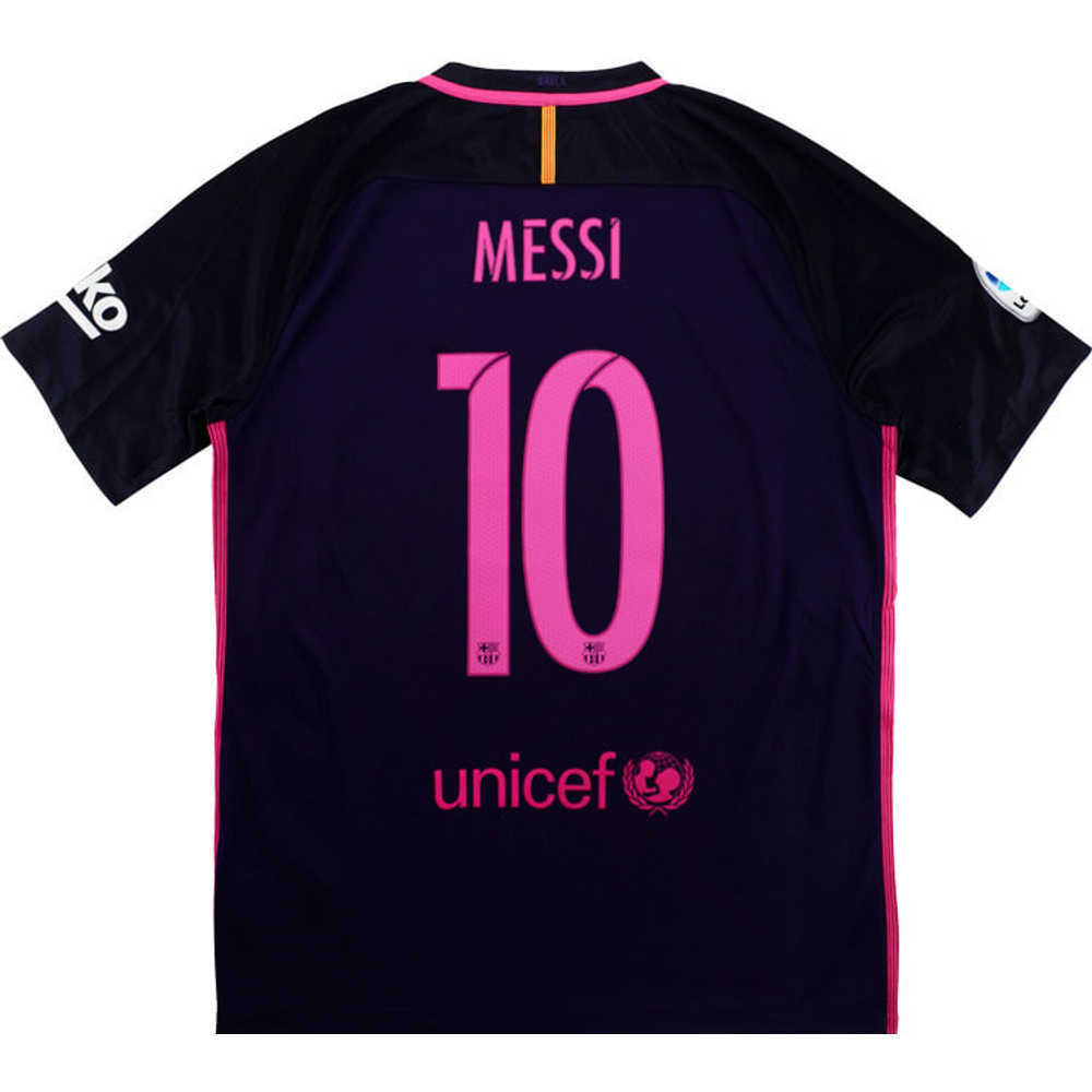 2016-17 Barcelona Away Shirt Messi #10 (Excellent) S