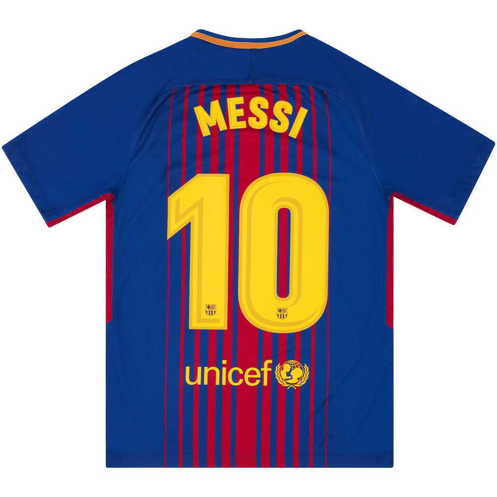 2017-18 Barcelona Home Shirt Messi #10 (Excellent) S
