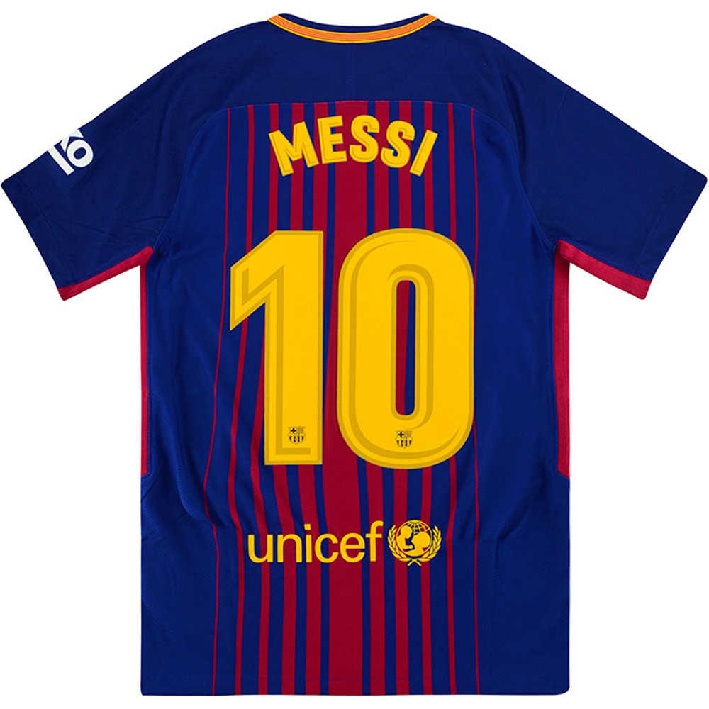 2017-18 Barcelona Player Issue 'Authentic' Home Shirt Messi #10 (Excellent) S