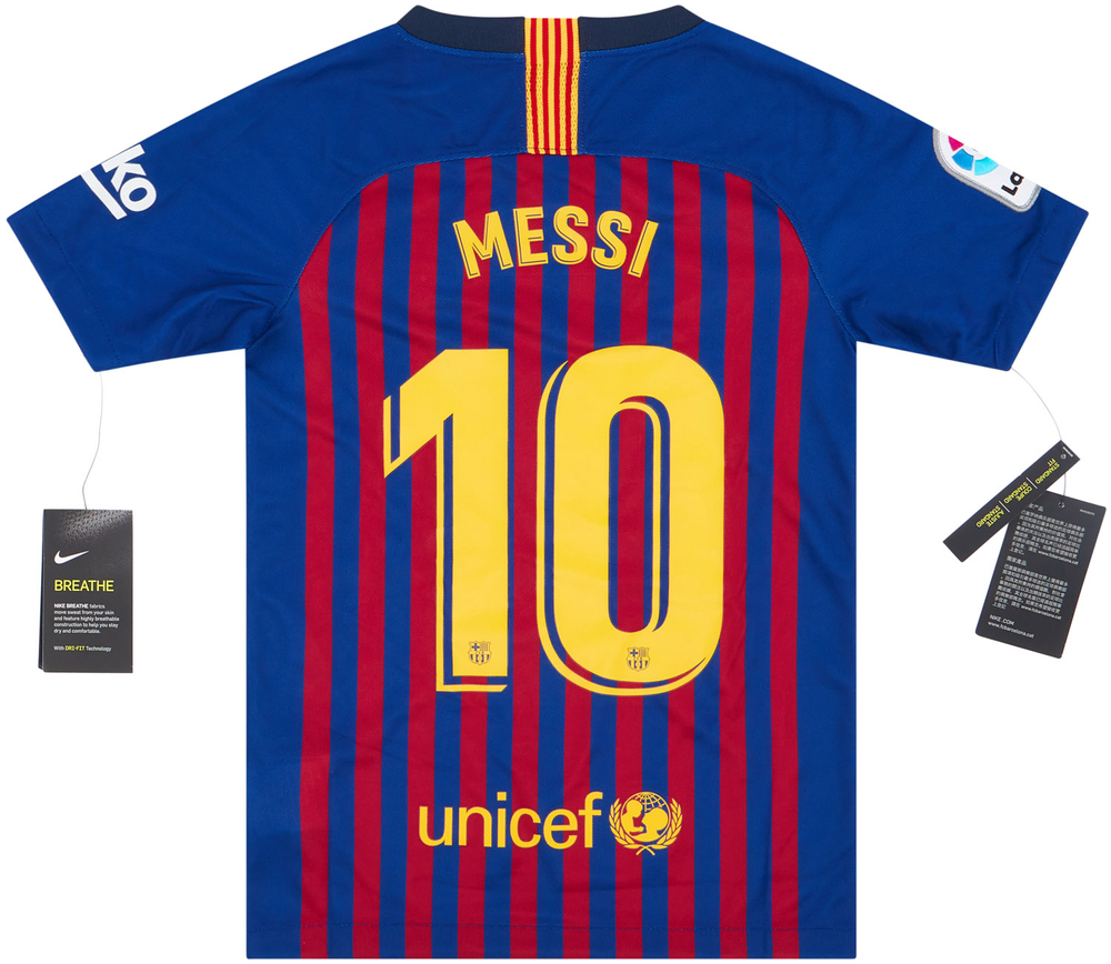 2018-19 Barcelona Home Shirt Messi #10 *w/Tags* S.Kids