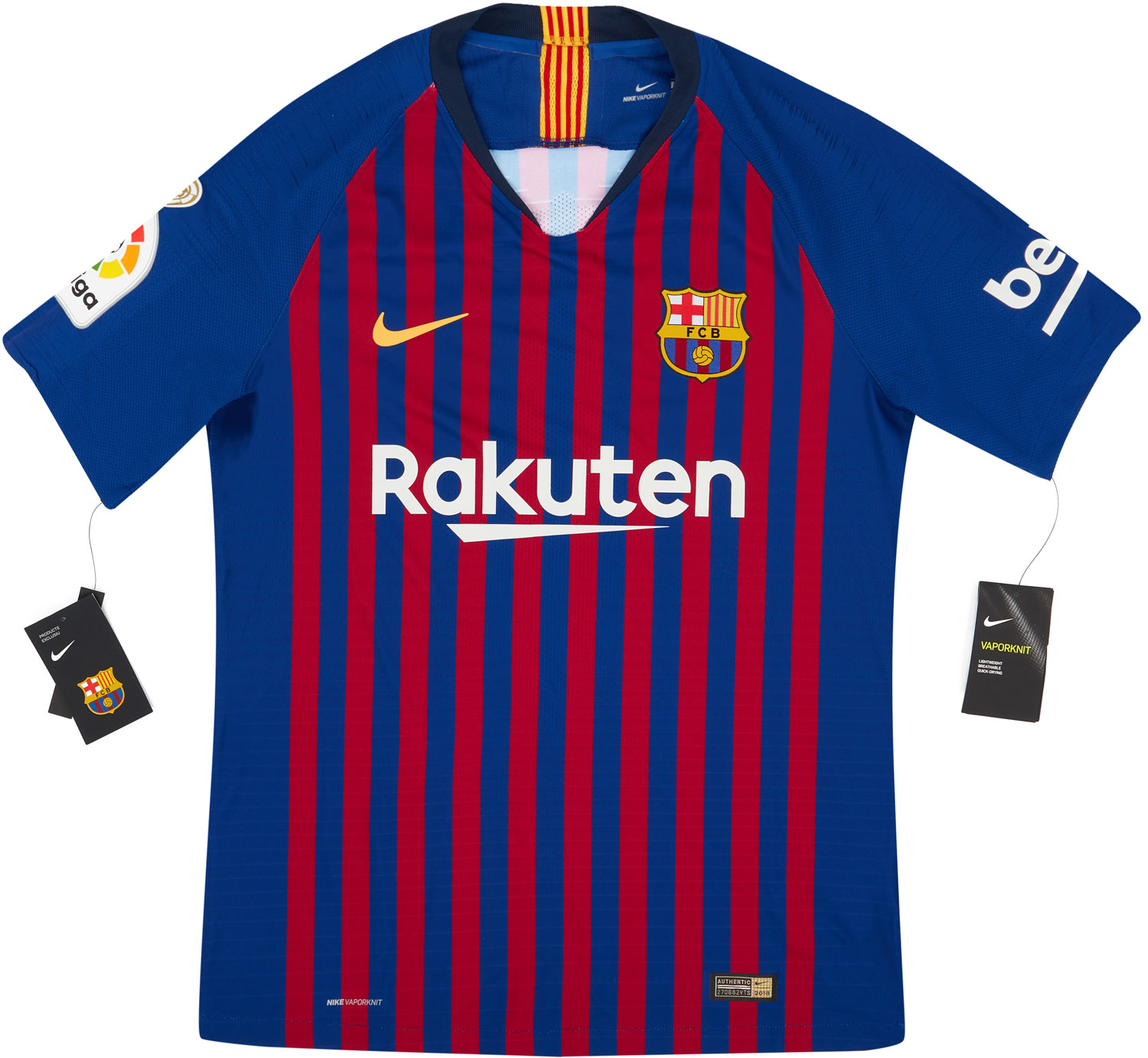 Leo Lionel Messi 10 FC Barcelona Kit Completo Maglia e Pantaloncini Blau Grana Casa 2018/2019 Replica Ufficiale Autentica 