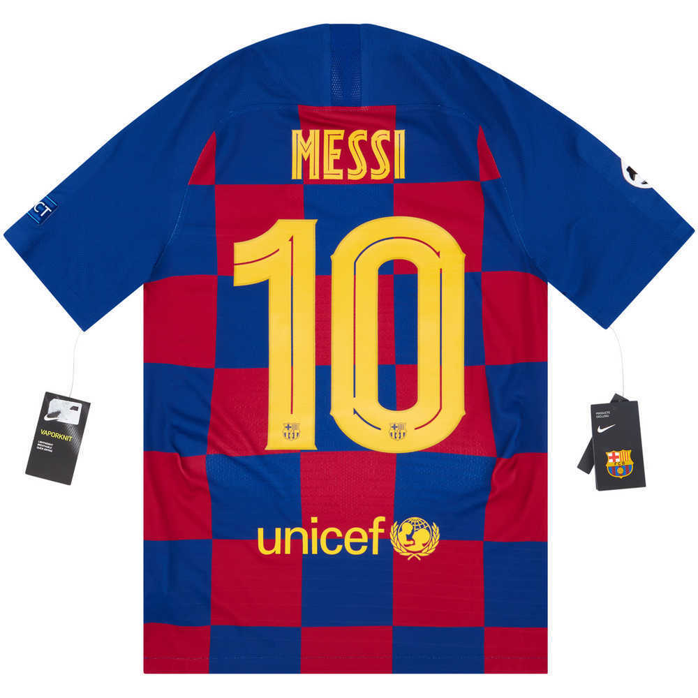 2019-20 Barcelona Player Issue Vaporknit Home CL Shirt Messi #10 *w/Tags* S