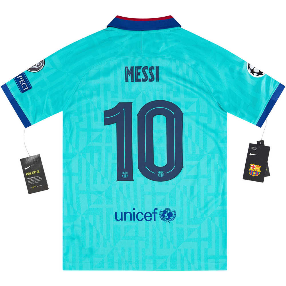 2019-20 Barcelona Third CL Shirt Messi #10 *w/Tags* KIDS
