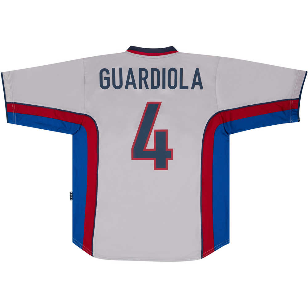 1998-01 Barcelona Away Shirt Guardiola #4 (Very Good) XL