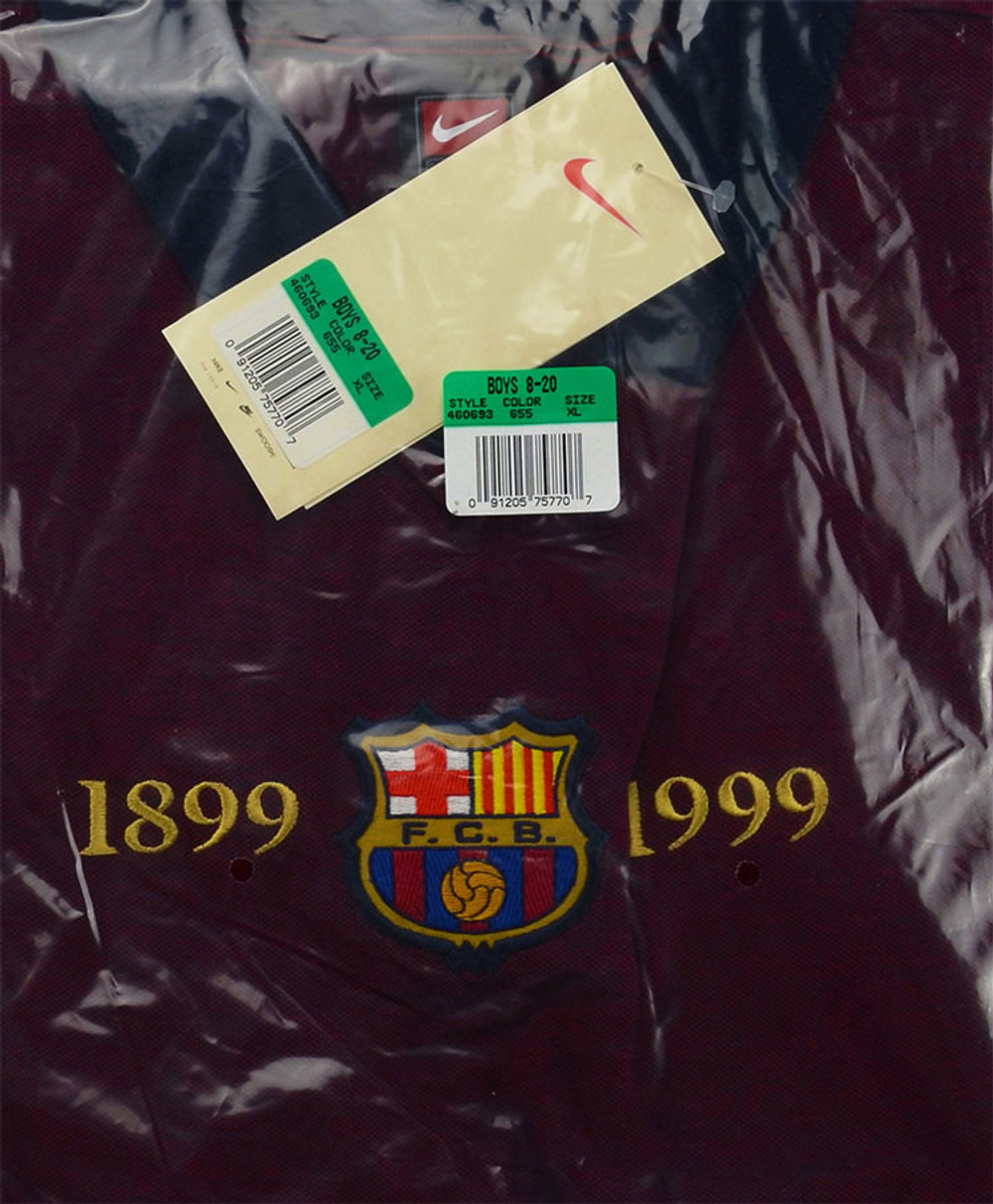 1999-00 Barcelona Nike Centenary Polo T-Shirt *BNIB* L.Kids-Barcelona Classic Clearance Training Classic Training