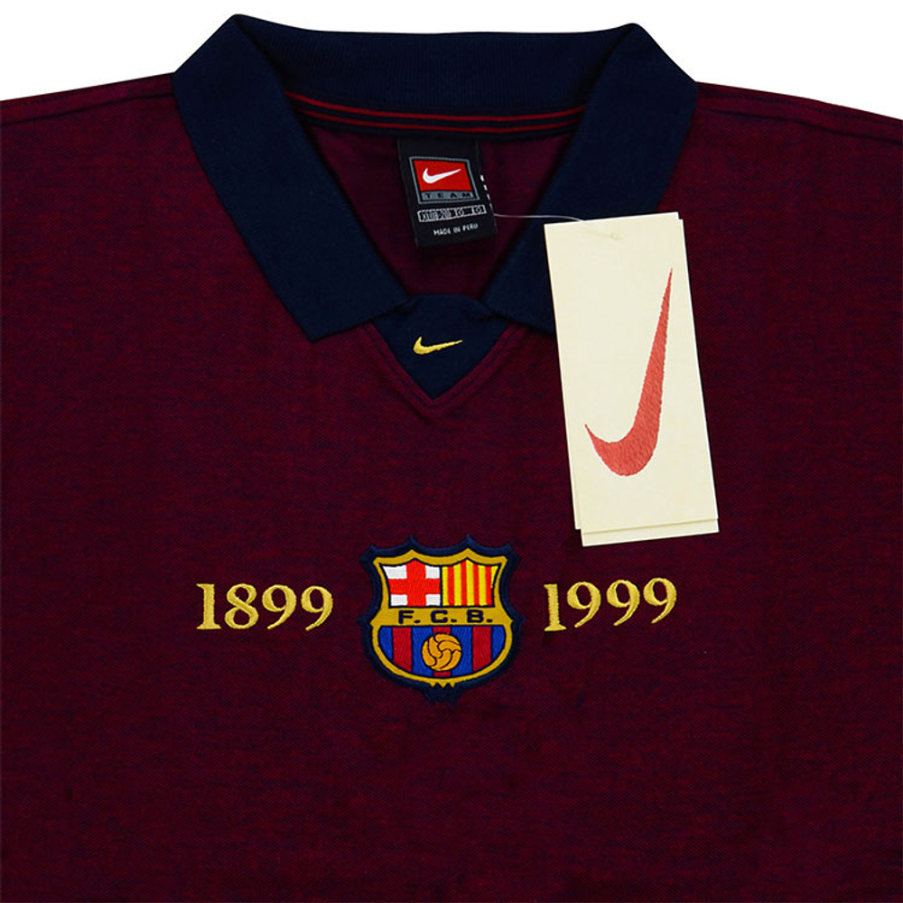 1999-00 Barcelona Nike Centenary Polo T-Shirt *BNIB* L.Kids-Barcelona Classic Clearance Training Classic Training