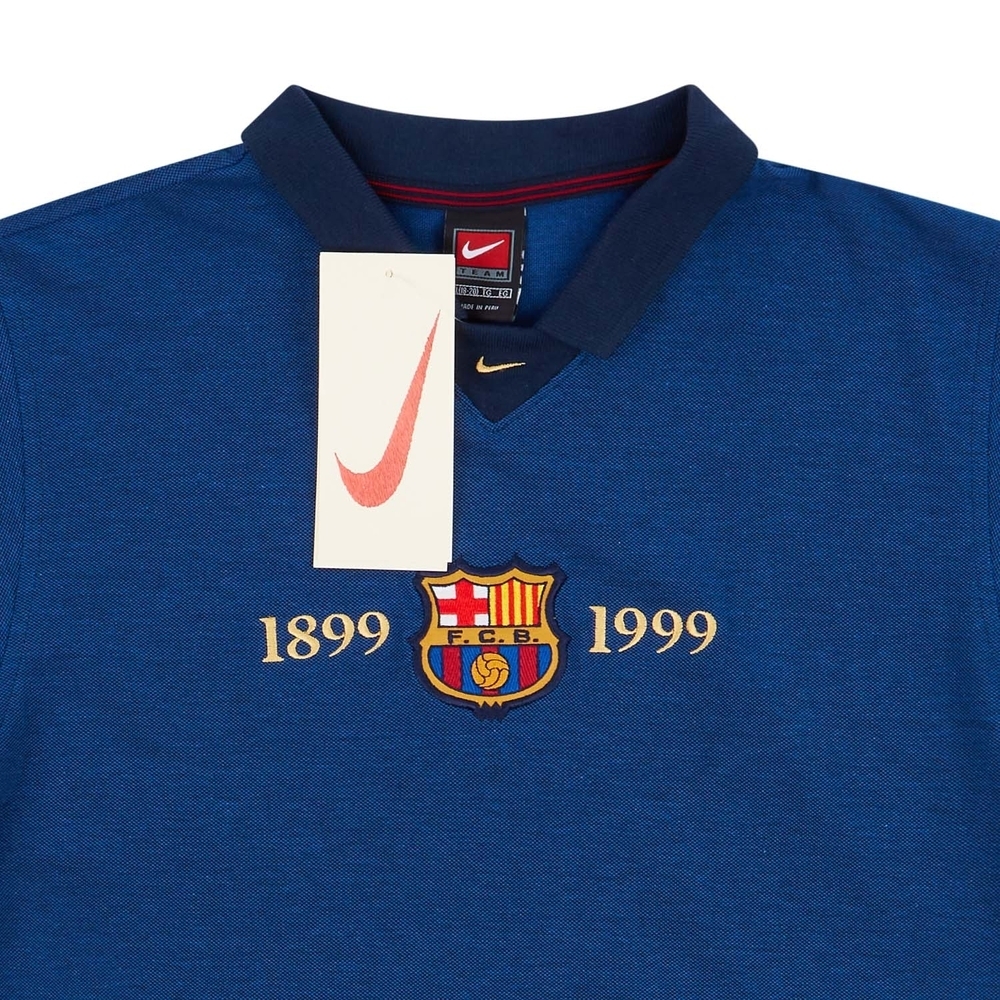1999-00 Barcelona Nike Centenary Polo T-Shirt *BNIB* XL.Kids-Barcelona Classic Clearance Training Classic Training