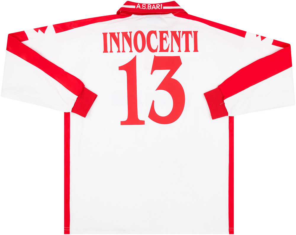 2002-03 Bari Match Issue Home L/S Shirt Innocenti #13-Match Worn Shirts Bari Certified Match Worn Long-Sleeves