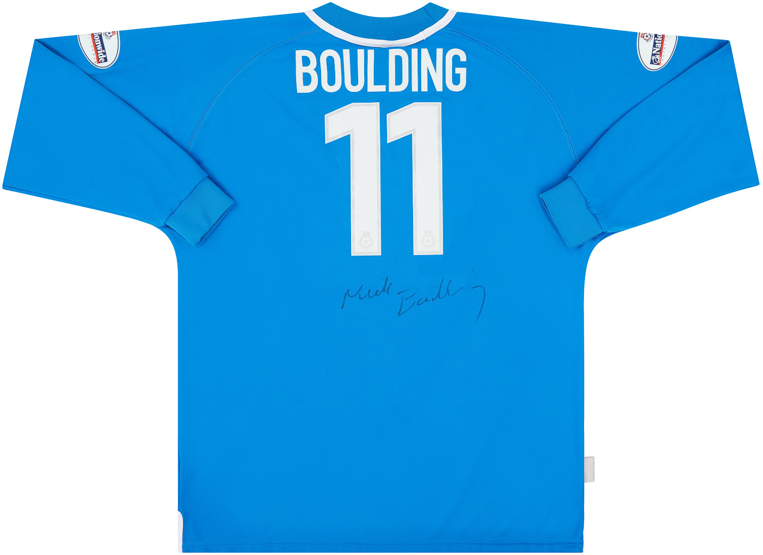 2003-04 Barnsley Match Issue Signed Away Shirt Boulding #11