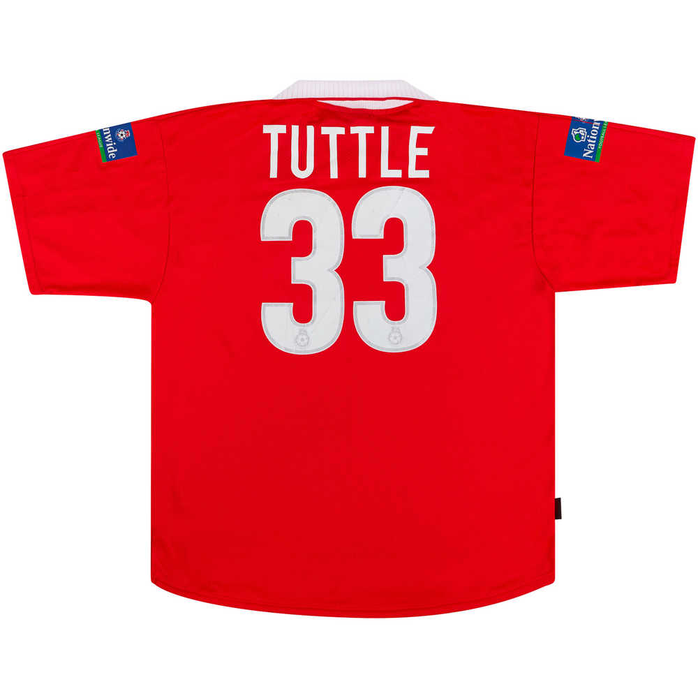 1999-00 Barnsley Match Issue Home Shirt Tuttle #33