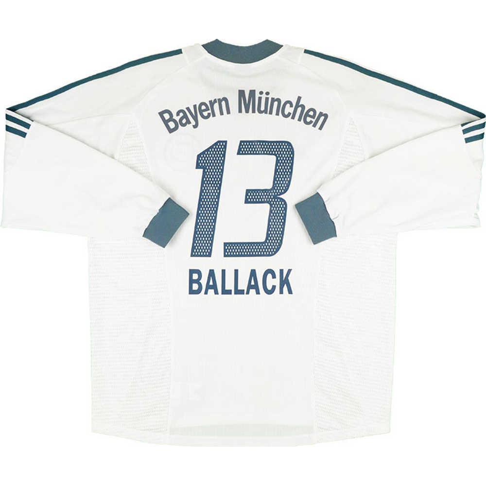2002-03 Bayern Munich Away L/S Shirt Ballack #13 (Very Good) XXL