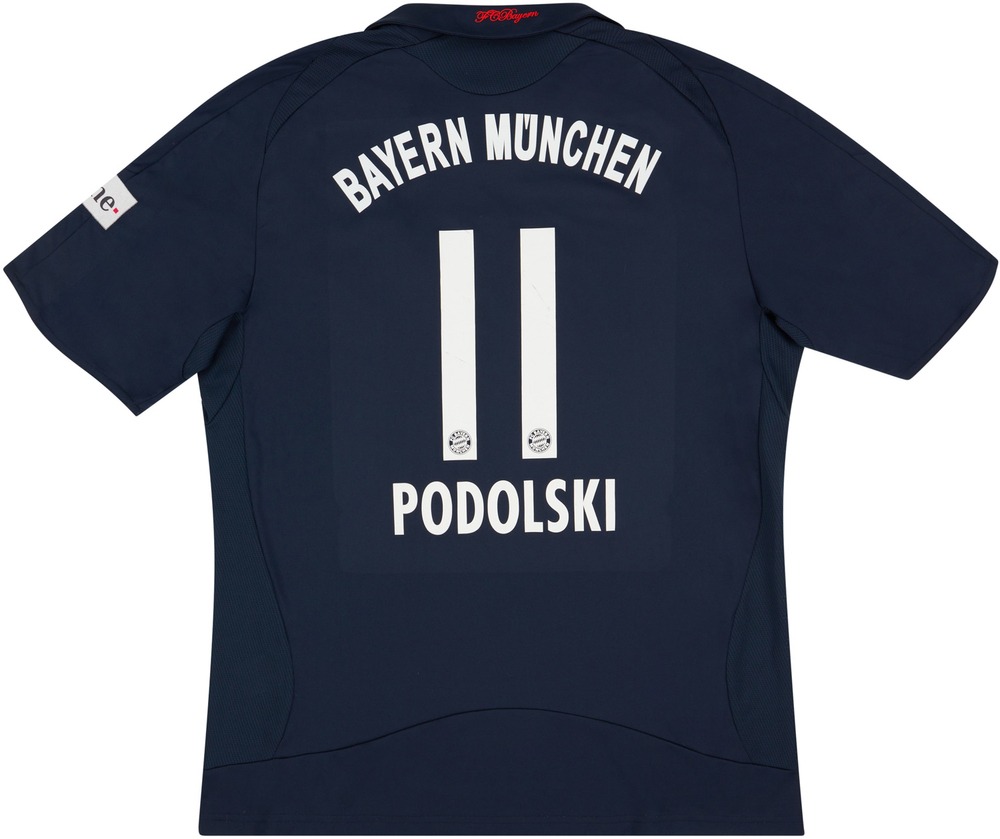 2008-09 Bayern Munich Away Shirt Podolski #11 (Very Good) XL-Bayern Munich Names & Numbers Legends