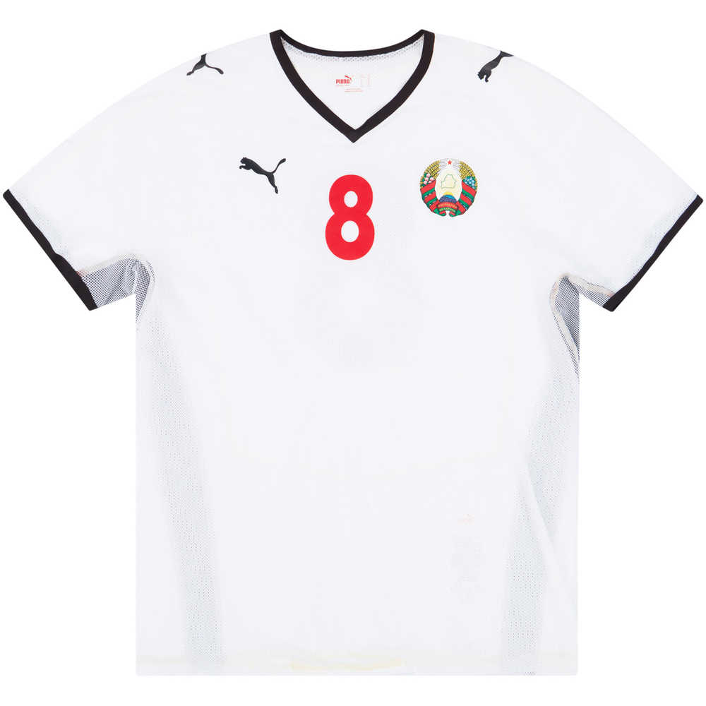 2010 Belarus Match Worn Away Shirt #8 (Kornilenko) v Sweden