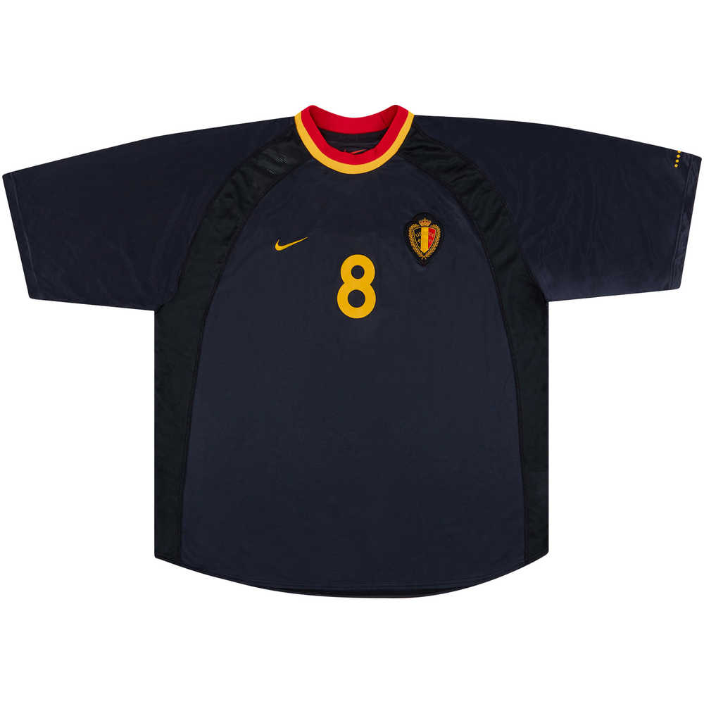 2000 Belgium Match Worn Away Shirt #8 (Goor) v Denmark
