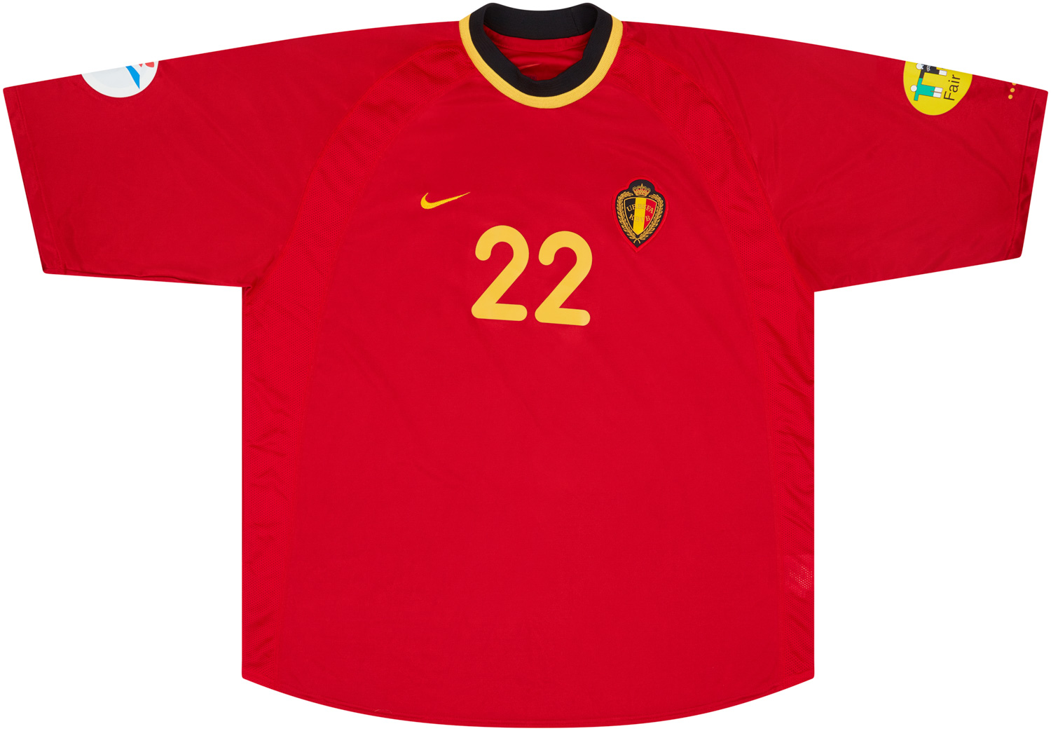 Set Flock Nameset home Trikot jersey shirt Belgien Belgium Belgique 2002 