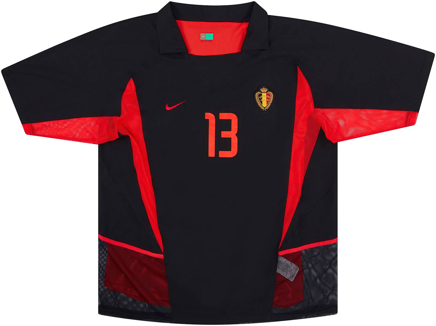Set Flock Nameset away Trikot jersey shirt Belgien Belgium Belgique 2002 