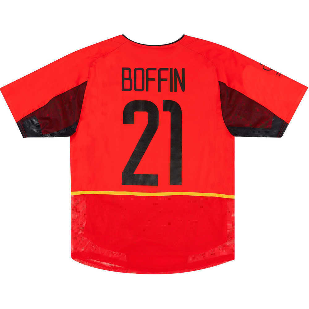 2002 Belgium Match Issue World Cup Home Shirt Boffin #21